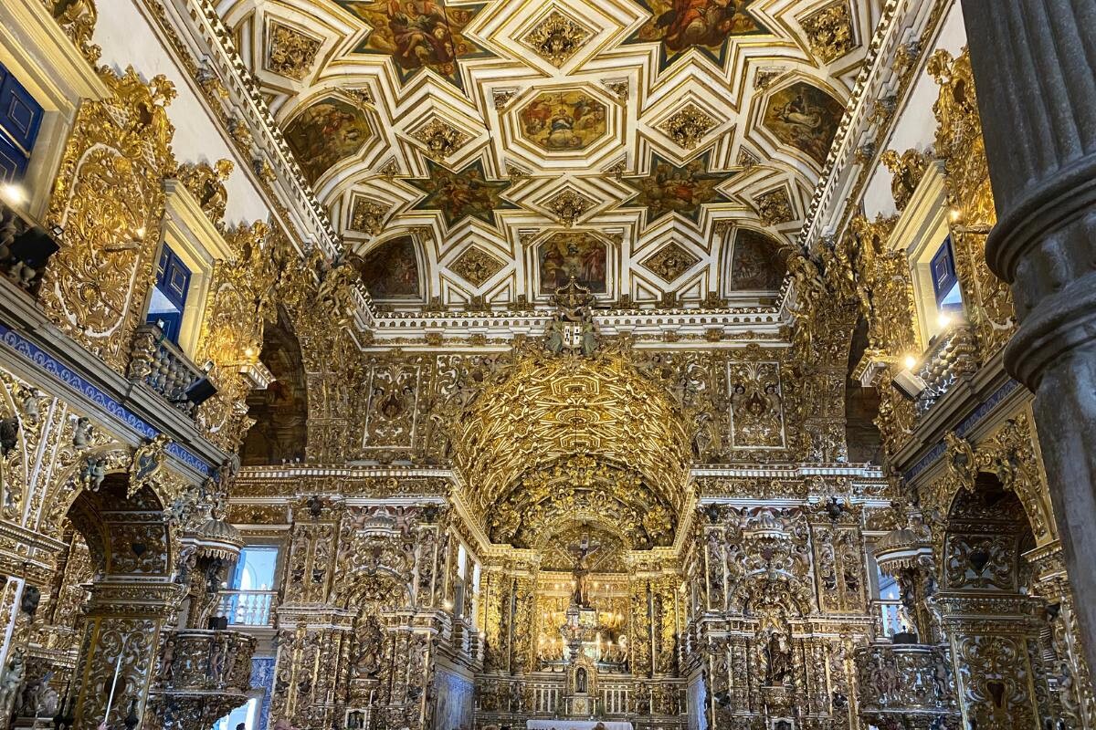 Die goldene Kirche in Salvador